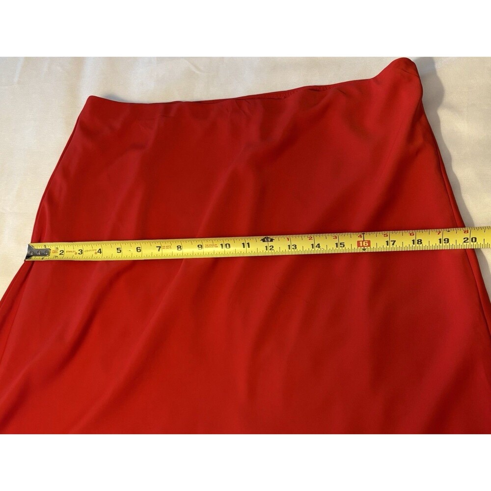 ABERCROMBIE & FITCH Red Maxi Skirt Womens Large Pull On Lined Long Colorful Boho - Picture 8 of 9